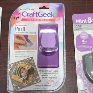 CraftGeek Decorative Pin It Pin Stapler in Purple
